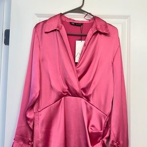 ZARA faux wrap dress